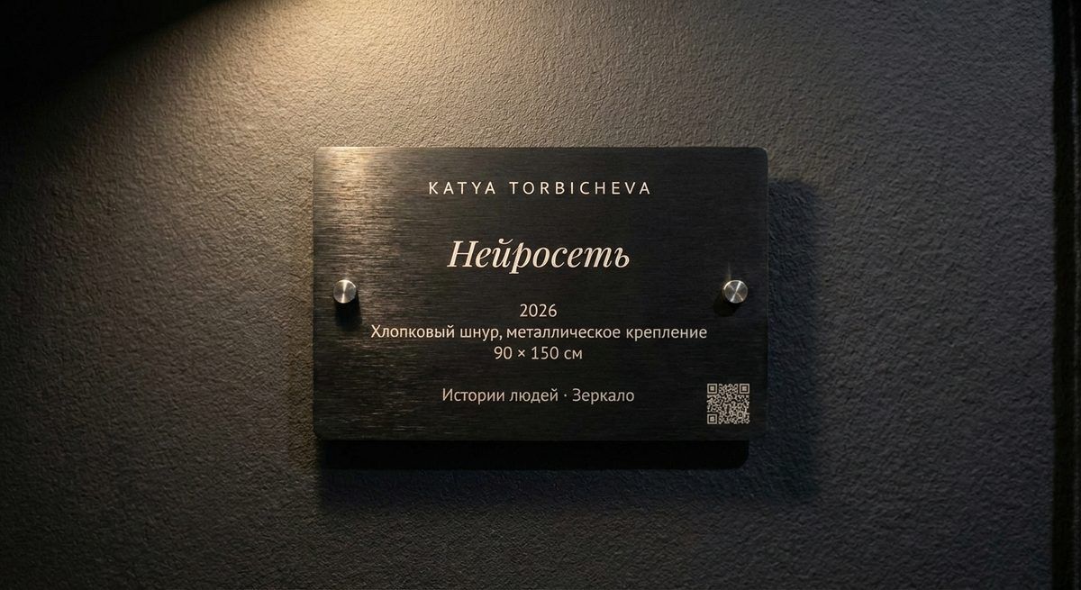 Галерейная табличка — Нейросеть